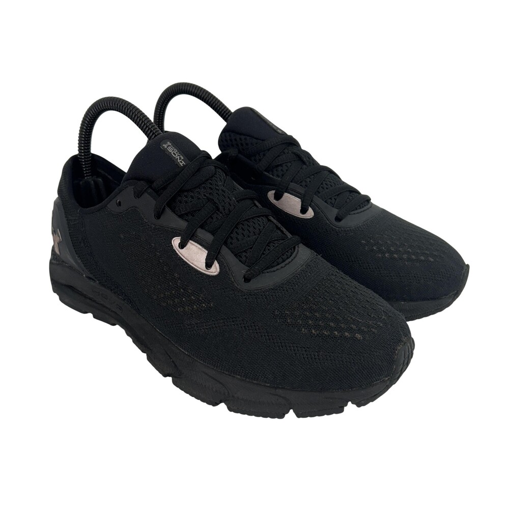 Under Armour HOVR Sonic 5 Shoes Womens Sz 7.5 Black Running Sneakers 3024906-002